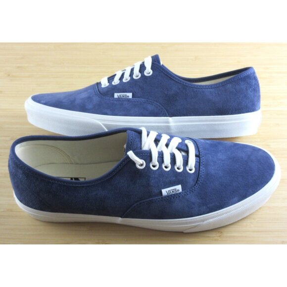 Vans Men's Authentic Pig Suede Deep Twilight Blue White shoes Sizes NIB - Picture 1 of 7
